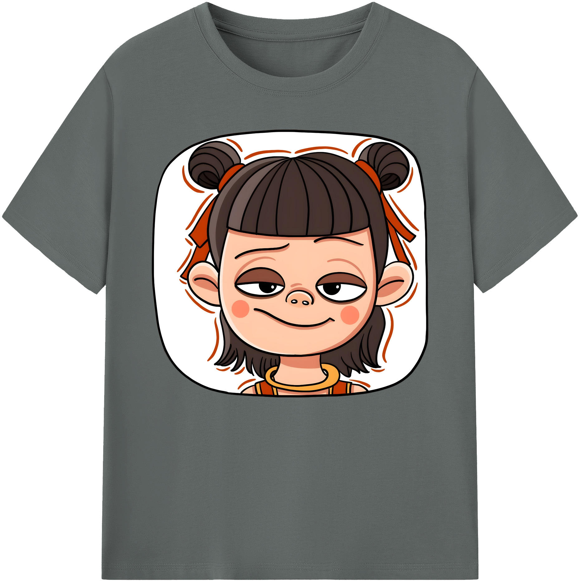 （画像用） Ne Zha 2 ナタ 魔童の大暴れ 綿100％ メンズ半袖Tシャツ｜肌触りやわらか＆通気性
